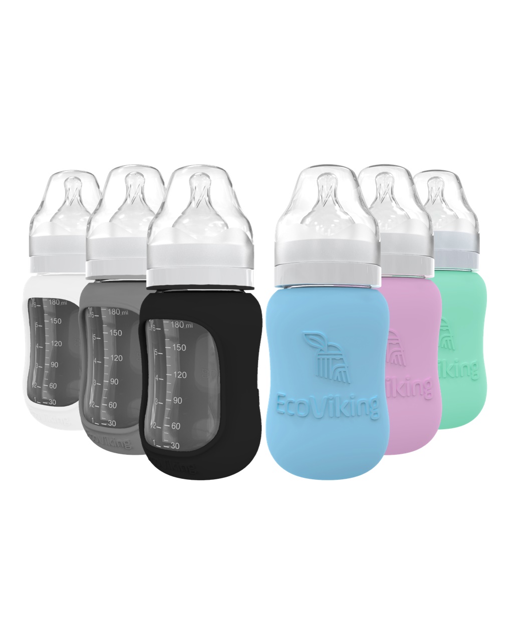 Glass Baby Bottles, Silicone Nipples \u0026 