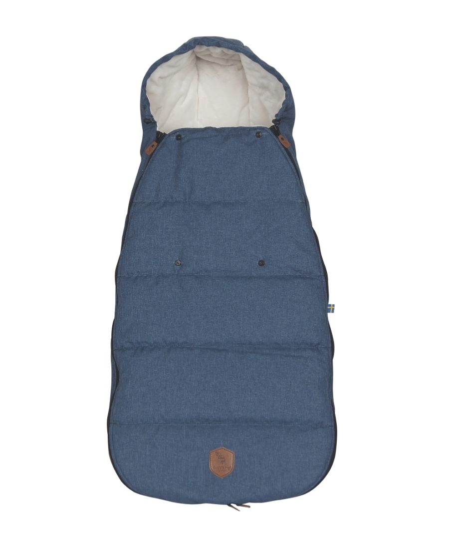 blue melange footmuff